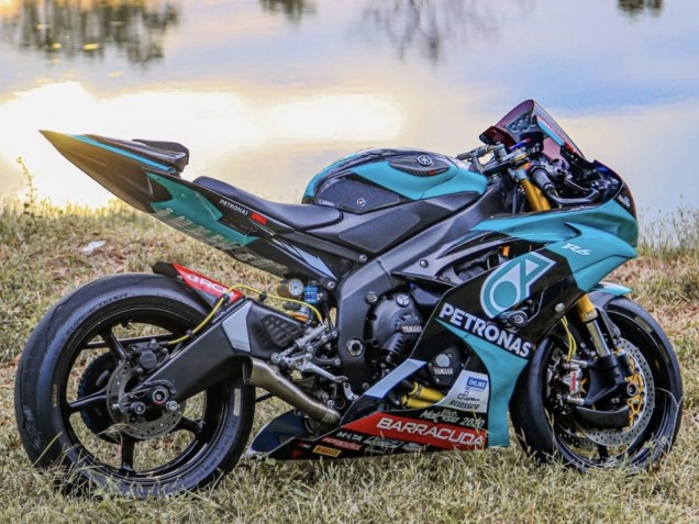 Carenado Moto Yamaha YZF R6 2008-2016 - Verde Claro Blanco Negro Petronas