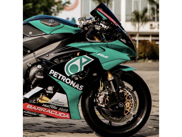 Carenado Moto Yamaha YZF R6 2008-2016 - Verde Claro Blanco Negro Petronas