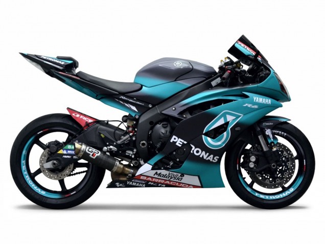 Carenado Moto Yamaha YZF R6 2008-2016 - Verde Claro Blanco Negro Petronas