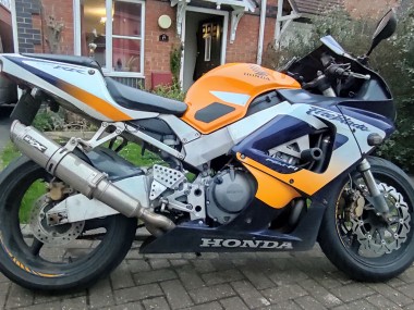 Carenado Moto Honda CBR900RR 929RR 2000-2001 - Plata Naranja Azul